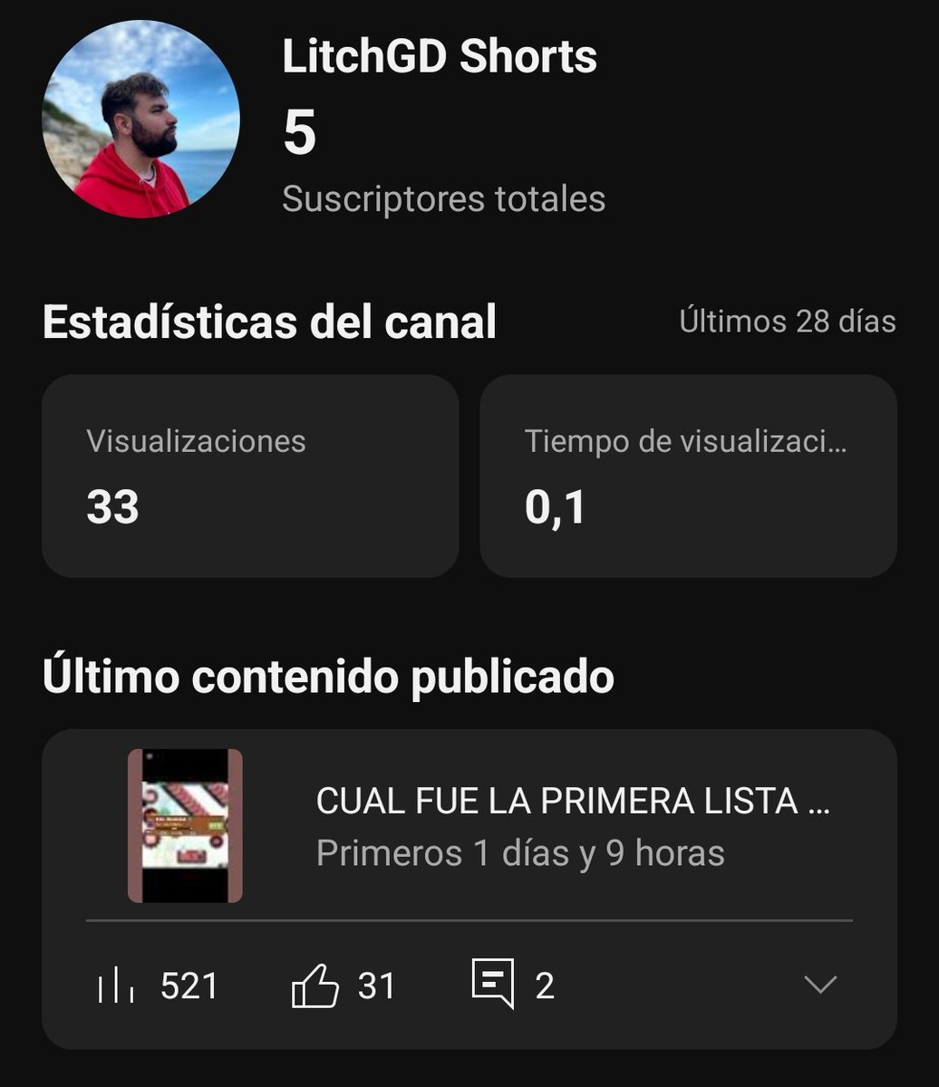 LitchGD's tweet image. Menudo apoyo, gracias!

youtube.com/@litchgdshorts…

Os dejo aquí el canal para que podáis suscribiros y así estar al tanto de los shorts que suba!!

Si tenéis alguna idea, no dudéis dejadla en comentarios!!
