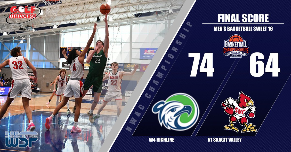 FINAL 🏀 | W4 Highline 74, N1 Skagit Valley 64

Highline upsets Skagit Valley with dominant second half shooting percentage of 50% to advance to NWAC Elite 8!

#NWACmbb