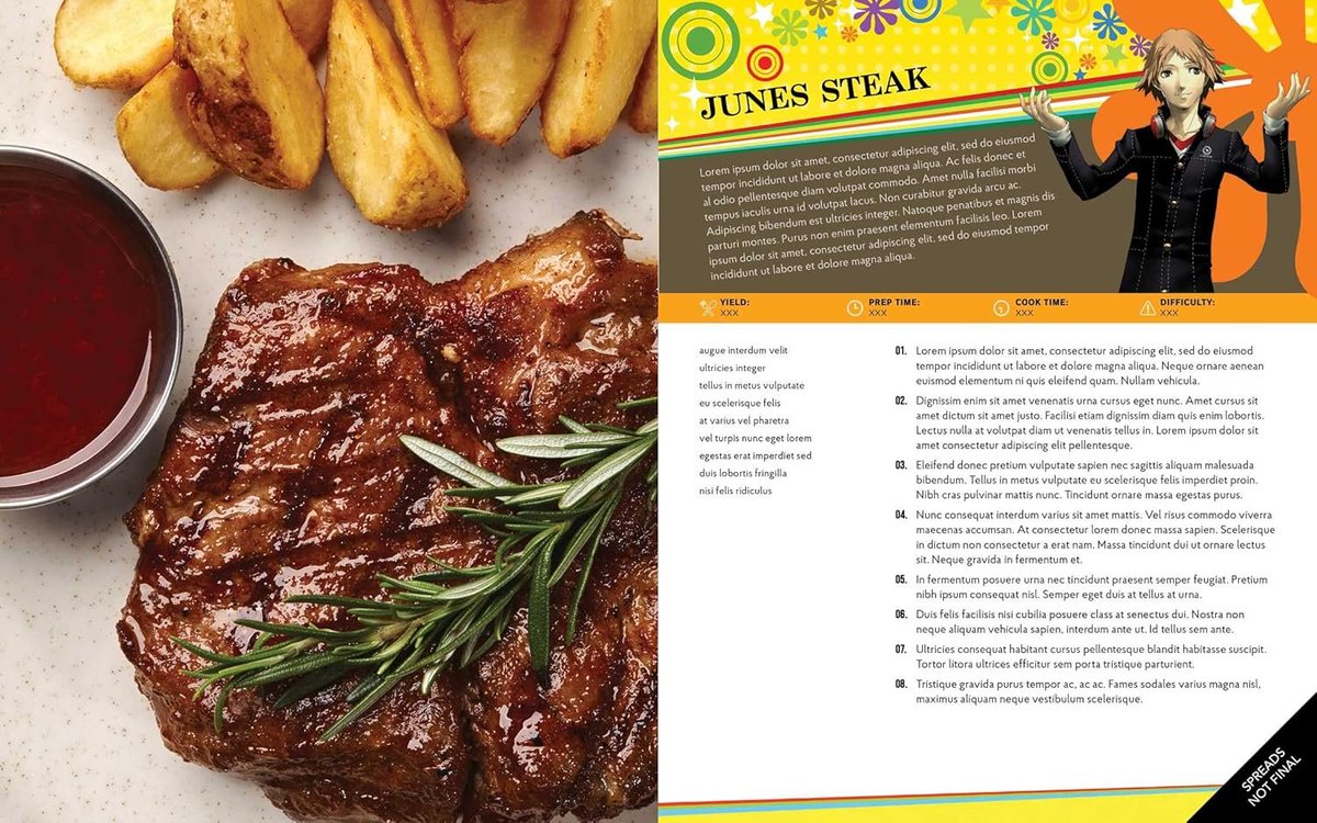 Wario64's tweet photo. Persona: The Official Cookbook hardcover book preorder is $27.99 on Amazon  https://t.co/PsRkqBjSq3 #ad  

sample pages added (not final obviously) https://t.co/kcSuuFSfc0