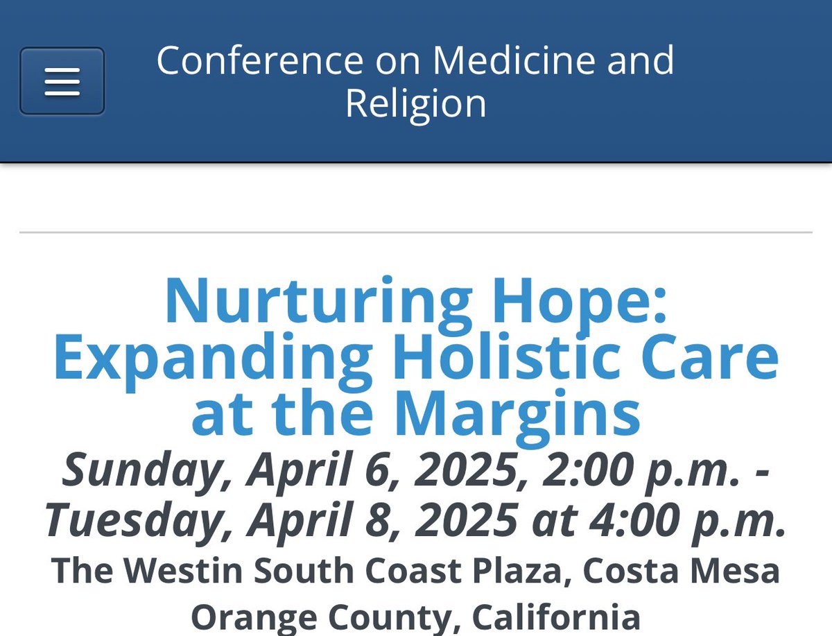 HSRdirector's tweet image. the conference on medicine and religion is about one month away! come join us —the theme this year is “Nurturing Hope: Expanding Holistic Care at the Margins.” #MedTwitter #MedStudentTwitter