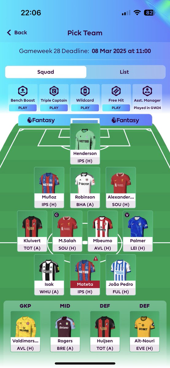 txstly's tweet photo. @_FPLtips what would you do with Mateta mate? Got £2.0m ITB https://t.co/sgjsS25mh7