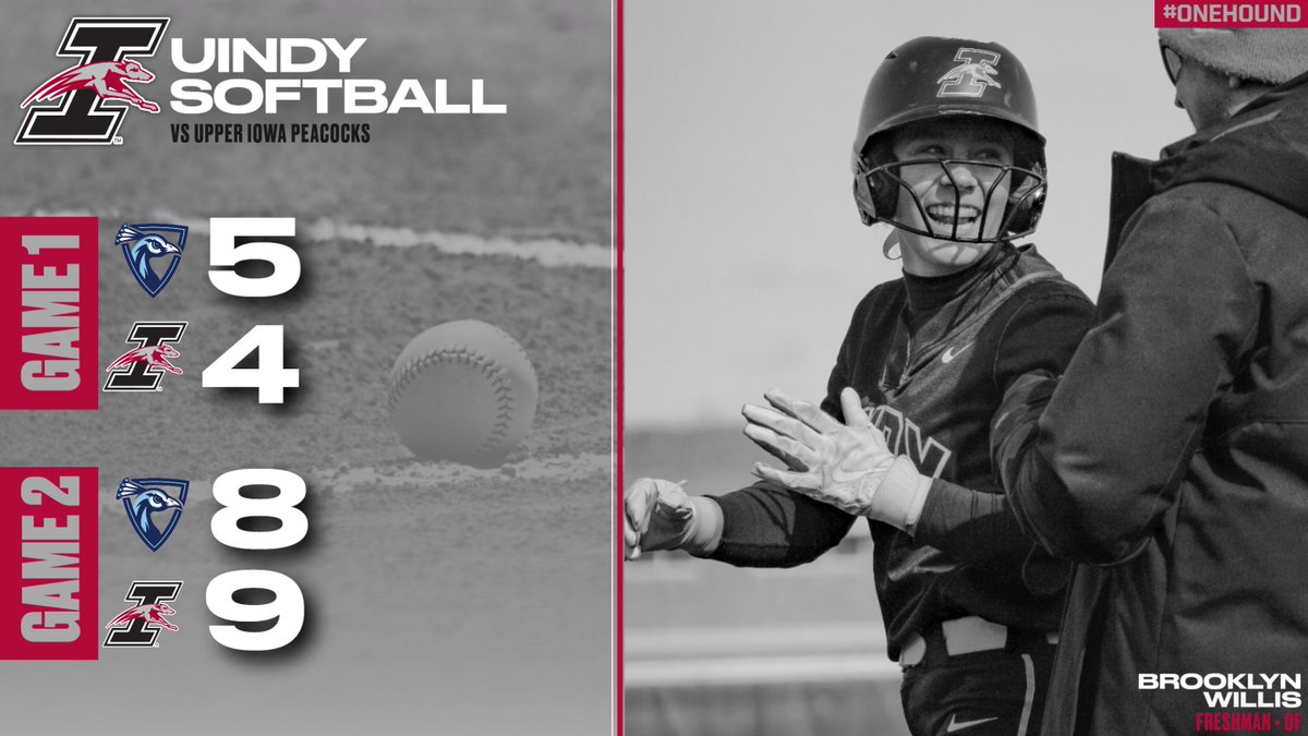 UIndySoftball's tweet image. 🥎 FINAL SCORES 🥎

#ONEHOUND x #GLVCsb