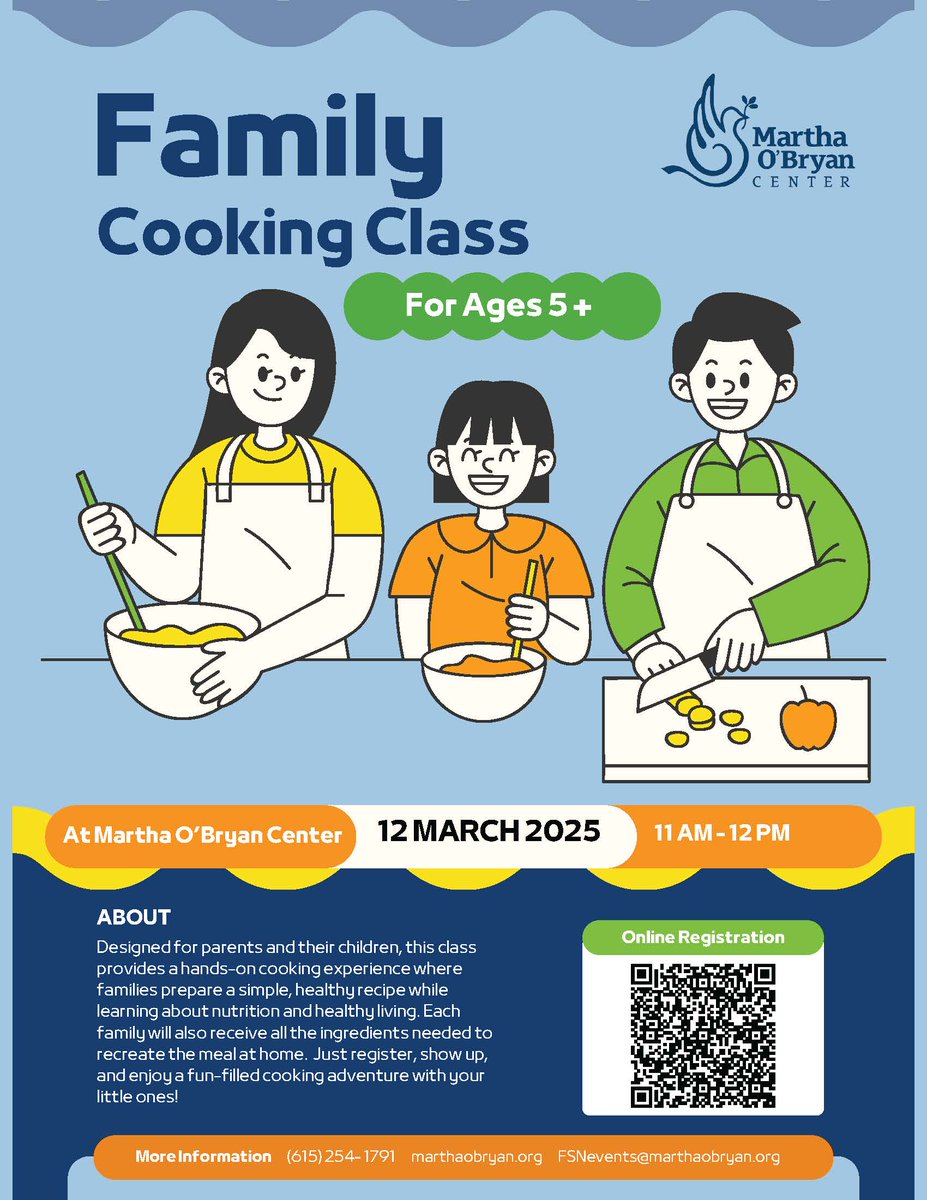 #MOBC Family #CookingClass this Wed., March 12, 11am - 12pm, families prepare a simple, healthy recipe together &amp; learn about nutrition! Each family will also take home all the ingredients needed to recreate the meal at home. Ages: 5+ tinyurl.com/2txus2a4