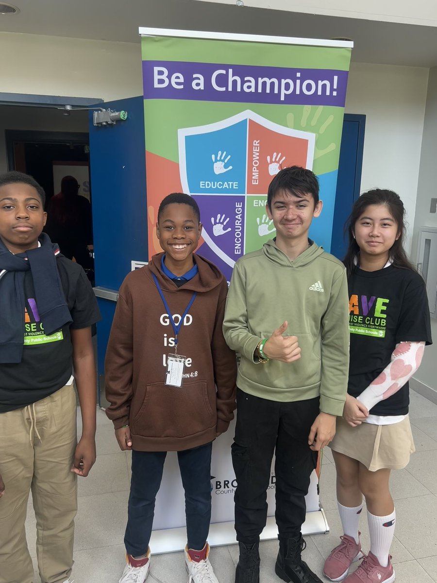 At the Say Something Peace Rally at Pompano Beach High School, students participated in a peace walk, played games and interacted with other schools.  Most of all, they learned the warning signs of threats and to know to tell a trusted adult if they see something.