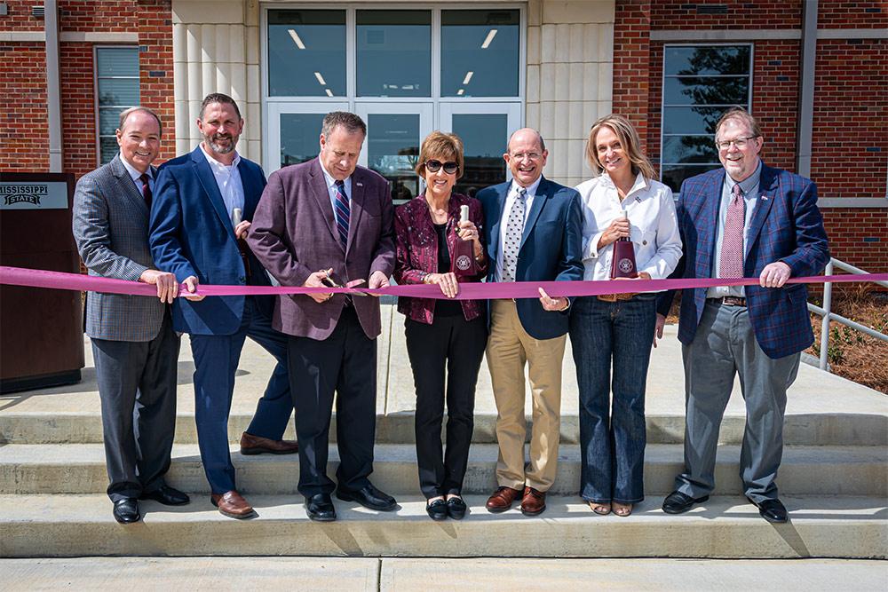 msstate's tweet photo. We celebrated the grand opening of the newly renovated Ballew Hall with a ribbon cutting today! The renovations provide state-of-the-art spaces for student engagement, recruitment and administrative functions. Read more about the updates: https://t.co/kp17cMBInw https://t.co/NvY440Hswv