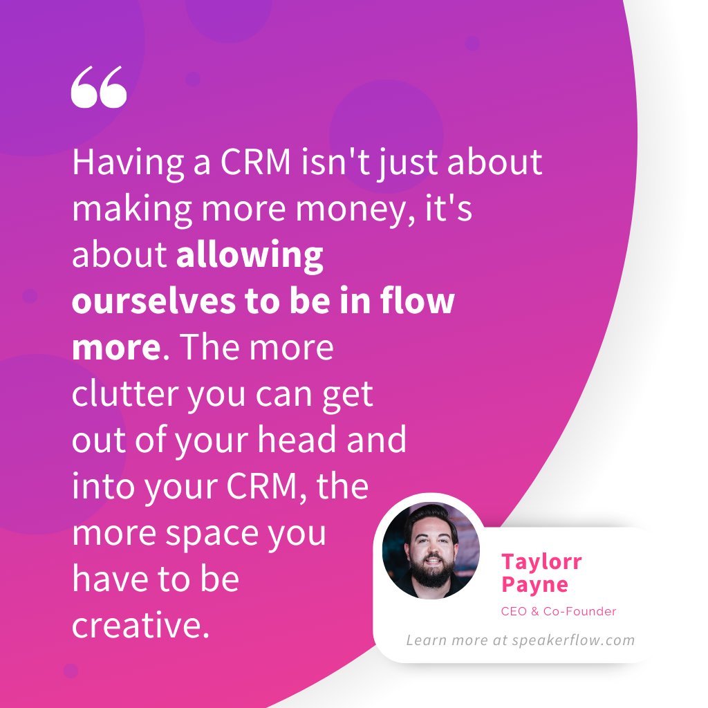 SpeakerFlow's tweet image. 🧠✨ A clear mind creates space for creativity. 

When we offload the clutter into a CRM, we open up space for innovation and impact. 💡

#conferencespeaker #workenvironment #smallbusinessgrowth