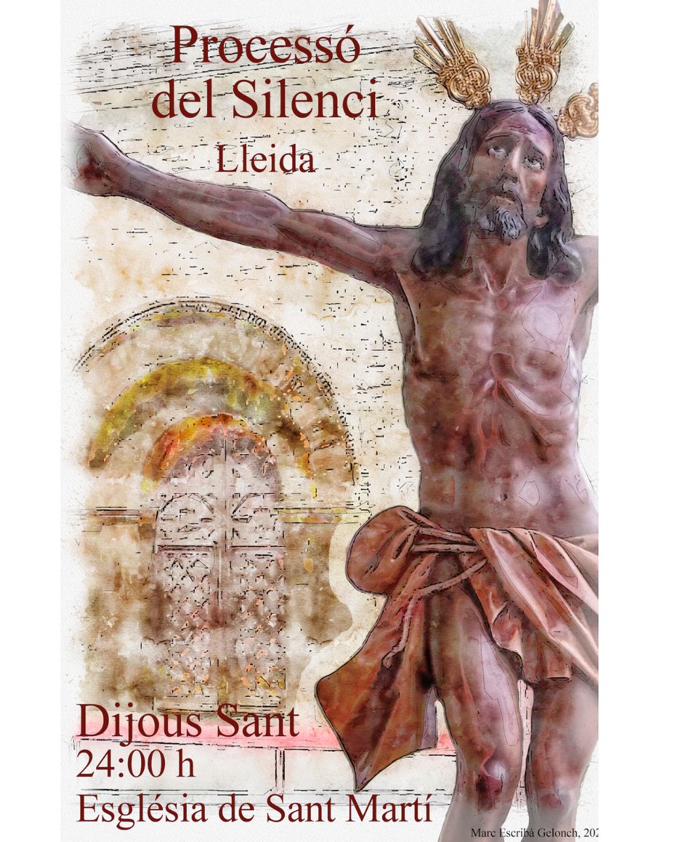 📢 Presentado el Cartel de la Procesión del Silencio 2025

Siguiendo la tradición, en el primer viernes de Cuaresma, la Cofradía del Cristo de la Agonía de Lleida ha revelado en sus redes sociales 
#ProcesiónDelSilencio #CristoDeLaAgonía #SemanaSantaLleida #Devoción #Cuaresma