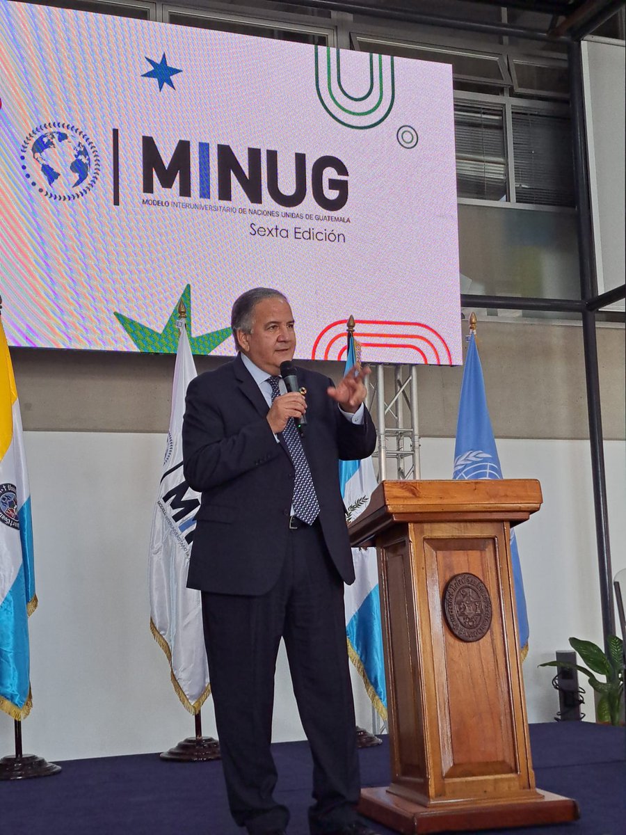 MBarreto_RC's tweet photo. Esta tarde compartí con estudiantes de varias universidades la clausura de su Asamblea General, del Modelo Interuniversitario de las Naciones Unidas #MINUG Me agradó su alto interés sobre paz, desarrollo y cooperación internacional. Las y los jóvenes pueden transformar el mundo https://t.co/StnU3uU2og