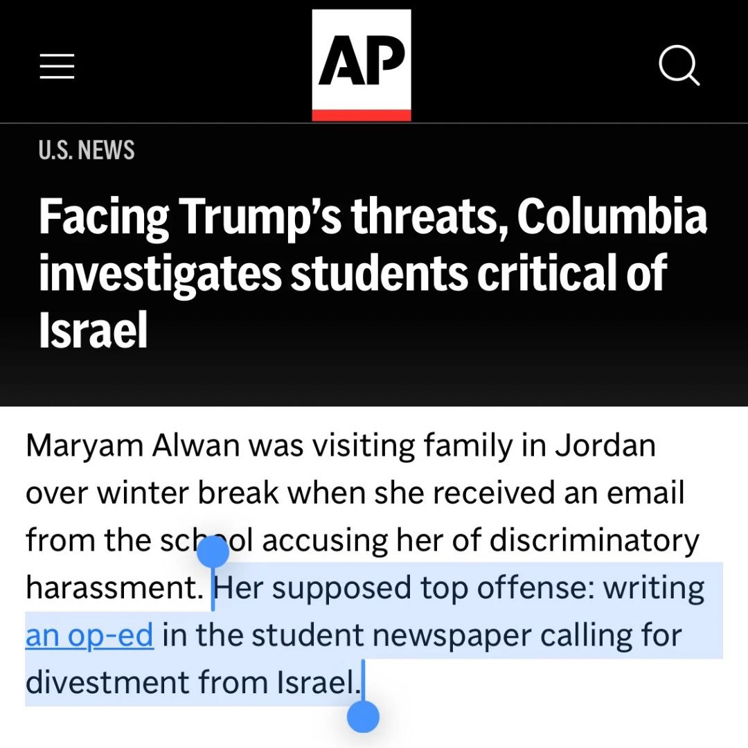 This isn’t satire. Criticize the Israeli occupation in the United States, and the federal government will crackdown on you. Americans, your free speech rights are being eliminated to make sure no one criticizes a foreign entity as it commits a genocide.