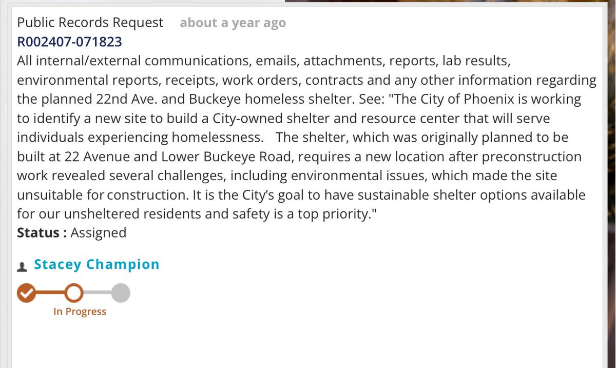 ChampPR's tweet photo. I personally have at least 5 unfulfilled @CityofPhoenixAZ public records requests too @PHXDistrict4 @laurapastoraz. At least a year old (many longer) & it sure does give the appearance that city just cockblocks anyone who’s vocal/outspoken. #govtransparency https://t.co/cjCiaCxgfa
