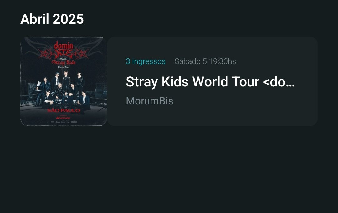 Midongwook's tweet photo. 📣 VENDO 1 INGRESSO SHOW STRAY KIDS

🗓️ 05/04 - SP
🎟 Arquibancada, inteira 
💸 500  (posso negociar, so nao quero ficar com esse ingresso)
motivo: consegui o setor que queria para ir junto com uma amiga

palavras chave: stray kids vendo venda show são paulo skz arquibancada https://t.co/odWuLSIAvq