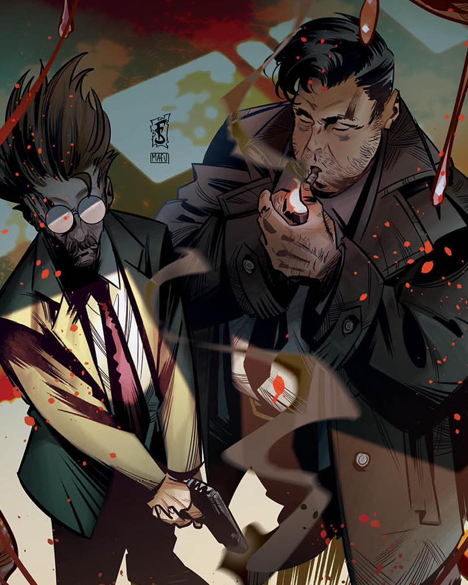 Todd_McFarlane's tweet photo. SUPER COOL cover for SAM AND TWITCH: CASE FILES #12... on sale 4/2/25! Pre-order by 4/10/25. 
Artist: @fe_sabbatini88 // Colorist: @mafuriah

TODD.

 #samandtwitch #spawn #crimedrama #mysterycomics #STCF @ImageComics @McFarlaneComics https://t.co/fESAtKMJFS