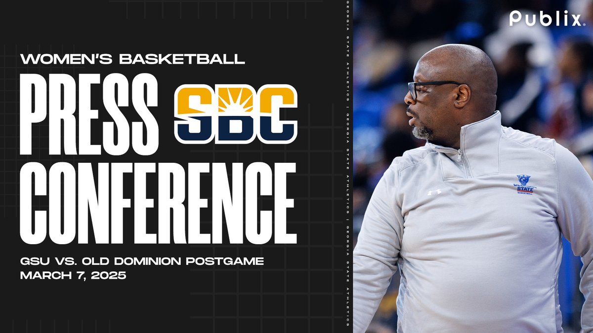 Press Conference 🎙️

Georgia State vs. Old Dominion
🎥: youtu.be/iSOzxotzOro

#LightItBlue | #FamilyByCHOICES