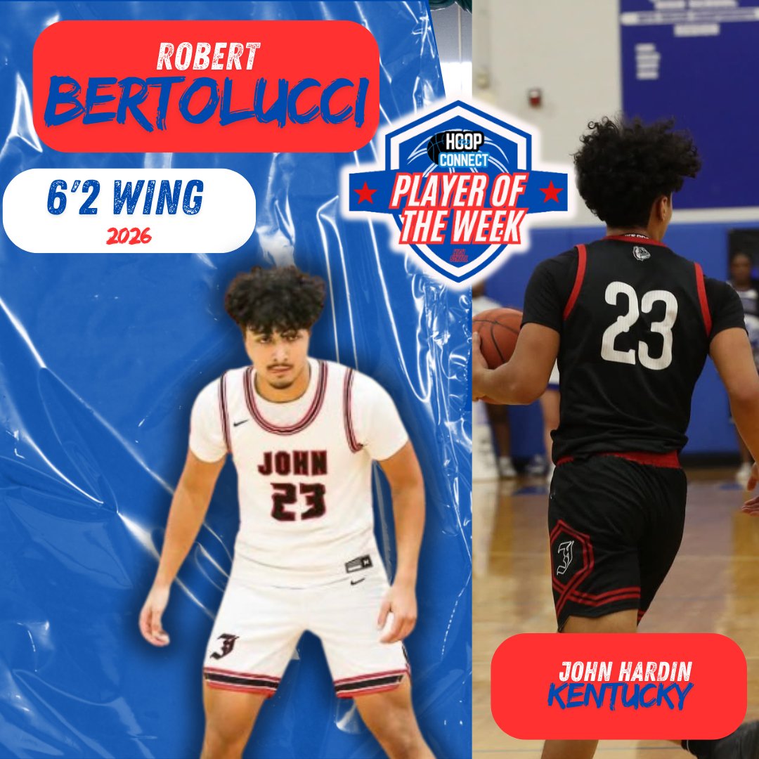 hoop_connect's tweet photo. Player of the Week @Robert_B26
John Hardinβs Robert Bertolucci (2026, 6β2 G)
Averaging 11 PPG while shooting just under 50% from 3, heβs proving to be one of the most efficient shooters in the region. Keep an eye on this sharpshooter!
πhttps://t.co/FQuVulm3HD
#hoopconnect | #playeroftheweek