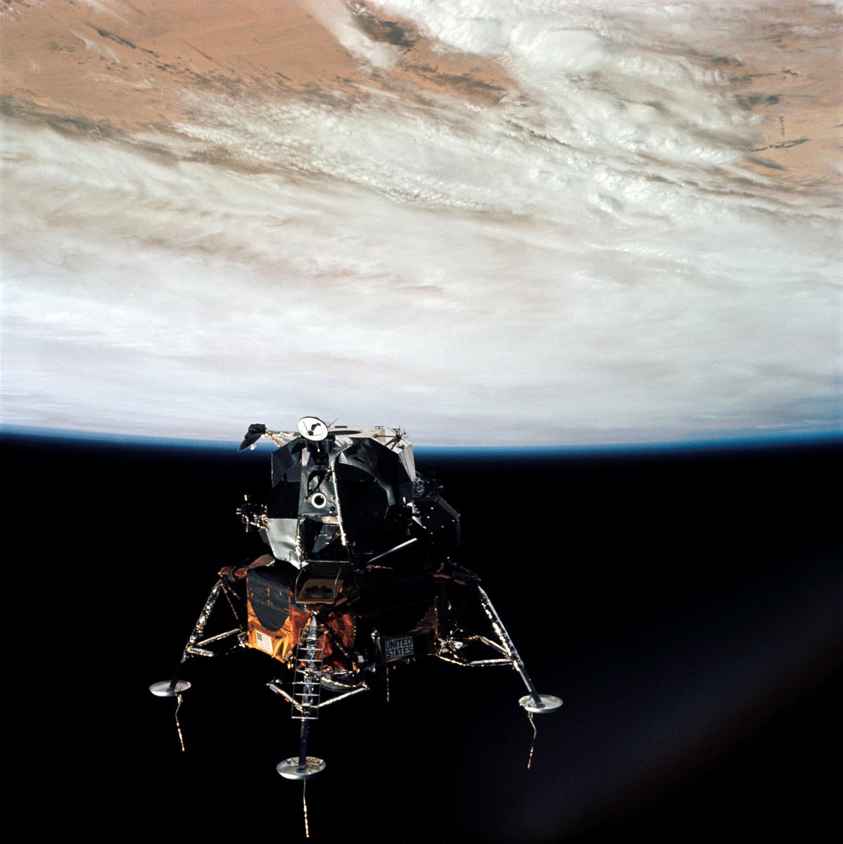 airandspace's tweet photo. On this day in 1969, Apollo 9 lunar module Spider separated from command module Gumdrop for the first solo flight of the lunar module. Both Gumdrop and Spider functioned without problems, thus proving that the lunar module performed as designed. https://t.co/tIWQWPB0dV