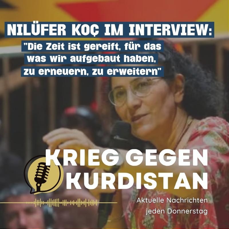 EXTRA Folge #31
📣 "Krieg gegen Kurdistan" Podcast 📣

Interview: Nilüfer Koç (KNK) zu Abdullah Öcalans Aufruf: 

"..die Zeit ist gereift, das was wir aufgebaut haben, zu erneuern, zu erweitern.. "

▶️ Spotify: open.spotify.com/episode/1xGfMr…
▶️ RSS Feed:  anchor.fm/s/eabe0c90/pod…