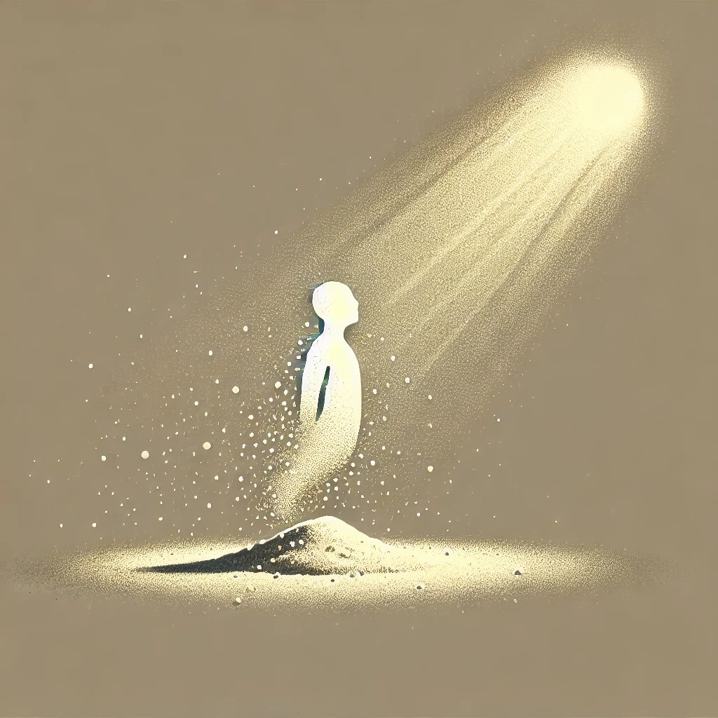 El Génesis presenta al ser humano como polvo animado por el soplo divino: materia y espíritu en unidad, no en oposición. Frente al dualismo, la visión bíblica integra lo material y lo espiritual en un todo inseparable.