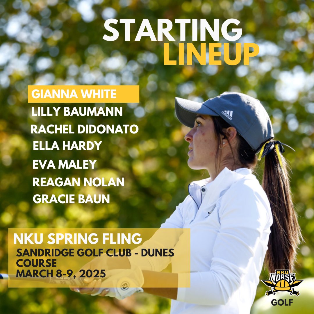 NKUNorseWGolf's tweet photo. FLORIDA BOUND!! Tomorrow is the first round of the NKU Spring Fling! 🏌️‍♀️

📍 Dunes Course, Sandridge Golf Club
📆 March 8 - 9
📊 https://t.co/5TZDN2RneS

#NorseUp https://t.co/NHNDwqpKiU