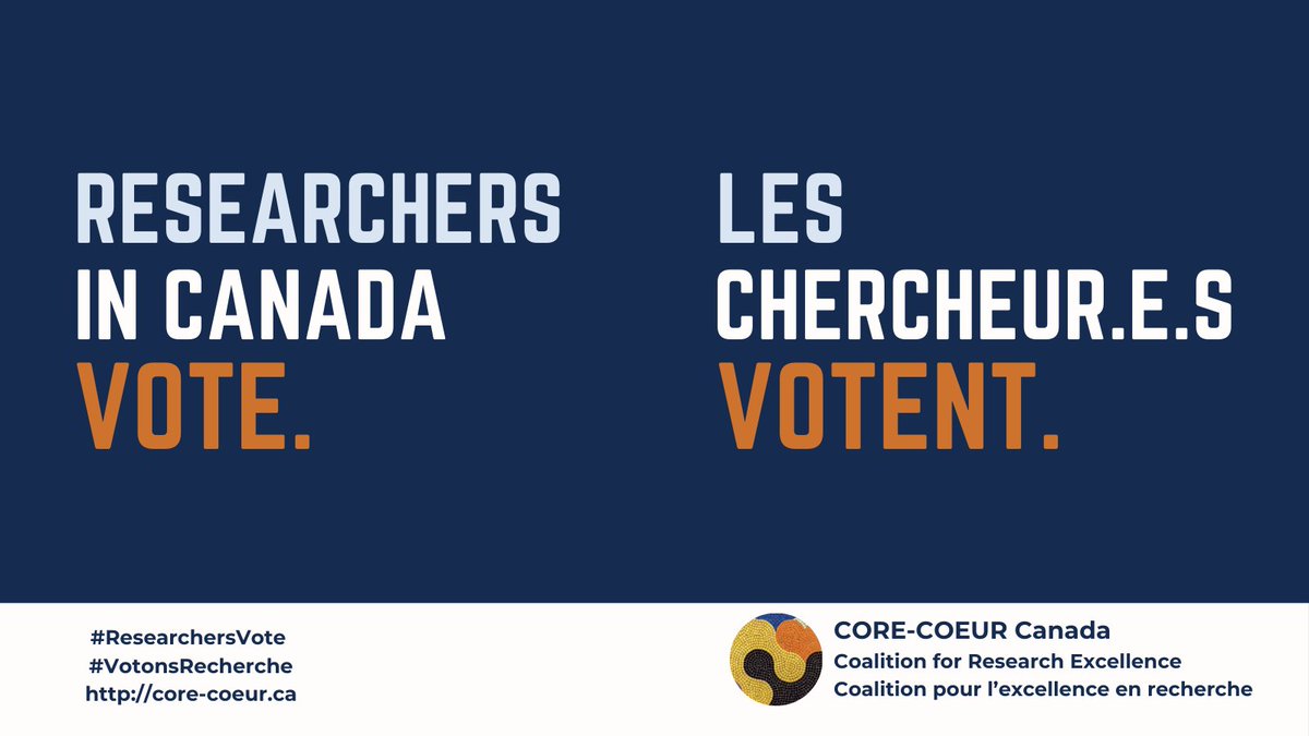 On appuiera les candidat.e.s aux #Elections2025 qui savent qu'investir dans la #recherche rend le #CanadaFort. 
🇨🇦
We'll support federal candidates who see that #research investments make #CanadaStrong.
 
#VotonsRecherche  #ResearchersVote
#ElbowsUpCanada  #HautLesCoudesCanada