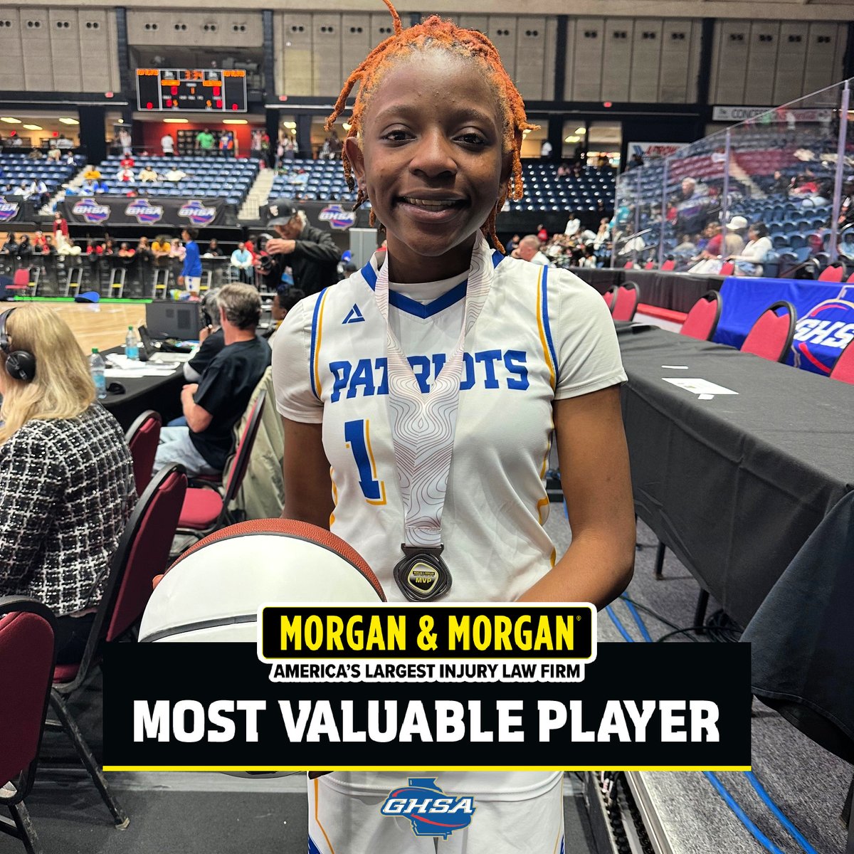 Congrats Shamauri Martin <a href="/WilcoxPatriots/">Wilcox County Patriots</a> Morgan &amp; Morgan Most Valuable Player of 1AD2 Girls Basketball 🏀 State 📷 <a href="/forthepeople/">Morgan & Morgan</a>