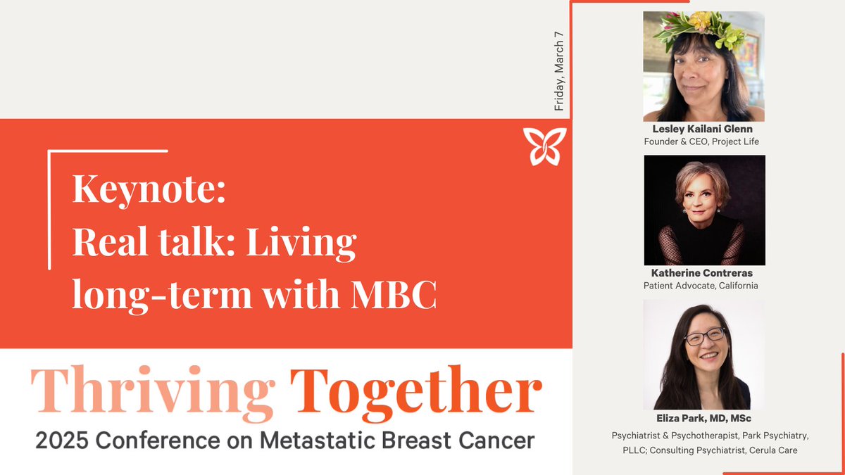 Living Beyond Breast Cancer (@livingbeyondbc) on Twitter photo Our first keynote of the 2025 #LBBCMetsConf begins at 6pm. Eliza Park, MD, MSc, facilitates Real Talk: Living long-term with MBC, with patient advocate Katherine Contreras, as well as Founder & CEO of <a href="/ProjectLifeMBC/">Project Life</a>, <a href="/LesleyKailani/">Lesley Kailani Glenn</a>.
Join via livestream: bit.ly/4isTayx Our first keynote of the 2025 #LBBCMetsConf begins at 6pm. Eliza Park, MD, MSc, facilitates Real Talk: Living long-term with MBC, with patient advocate Katherine Contreras, as well as Founder & CEO of <a href="/ProjectLifeMBC/">Project Life</a>, <a href="/LesleyKailani/">Lesley Kailani Glenn</a>.
Join via livestream: bit.ly/4isTayx