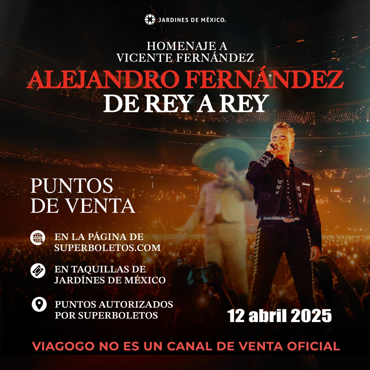 SpectareMx's tweet photo. #FamiliaSpectare
🎶 ¡Prepárense para una noche inolvidable con "El Potrillo"! 🤠
👉 Si aún no tienes tus boletos para el concierto de #AlejandroFernández, es momento de conseguirlos. 🎟

🚨 Recuerda adquirirlos en los puntos de venta oficiales. https://t.co/vZJrKg5nZ2