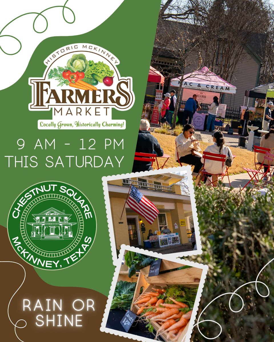 Rain or shine... Don't miss the market Saturday!