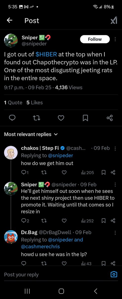 MikeyMolonLave's tweet photo. I bumped into an interesting post which lead me to believe who might be the reason $Hiber had to come down. Also, in my opinion hibernates is top tier for shifting and luring these parasites away...

I just doubled my position after my recent discovery btw. https://t.co/jyi9WXXLIy