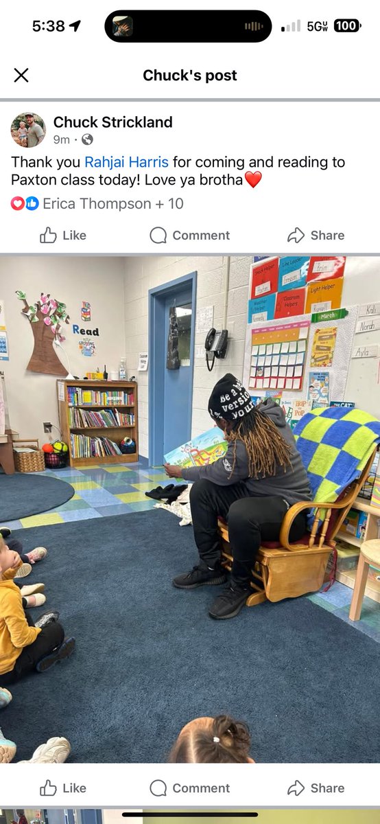 angcra's tweet photo. Thank you @icyy_rahjai 💜Stand out guy here in the middle of all the hard training and work he is doing he took time to come read to the kids. Love you! https://t.co/xCUnaKyieh