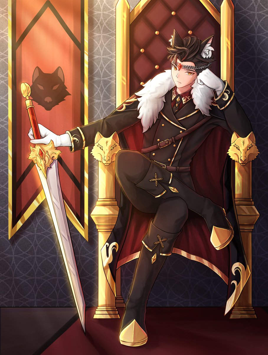 👑Get on your knees peasant and bow before his Majesty! And Prepare for Judgement!📜  

😌REJOICE! For he is merciful to all those who would serve under his command...❤️‍🔥  

🎨: @/sayuiyui

#Vtuber #ENVtuber #VTubers