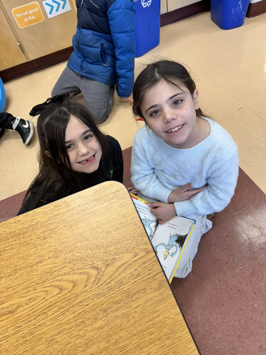 s_glinski's tweet photo. Great way to end Read Across America week reading with our first grade buddies 📚 @Millstone_Dist #proud2bmillstone https://t.co/wUoNSOhGBn