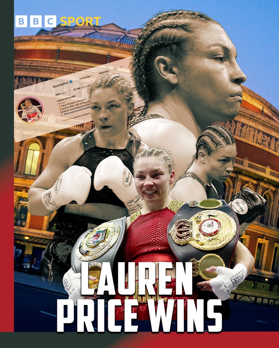 BBCSportWales's tweet photo. SHE'S DONE IT! 🥊

Lauren Price is the unified welterweight champion of the world! 

What a moment. 👏

#BBCBoxing #JonasPrice https://t.co/Fgat3uQxIy