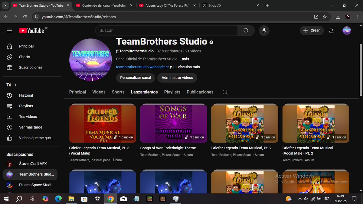 TeamBrothers06's tweet photo. @TeamYouTube Tenemos un problema con uno de nuestros lanzamientos musicales en YT, el problema es que nuestro ultimo lanzamiento (que es un Album), no aparece en nuestro canal de YT

Por aquí dejamos algunas imágenes.. https://t.co/T8hJ1avaPS