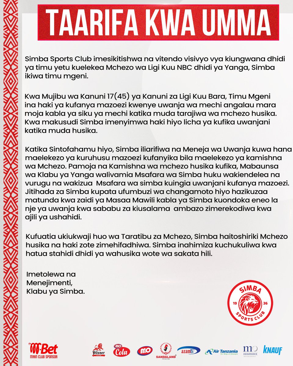 Simba Sports Club tweet media