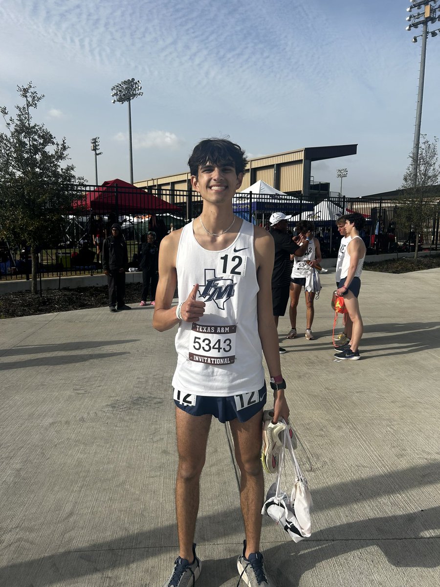 Texas A&amp;M invitational 2:02 split. 8:08.6 as a team.