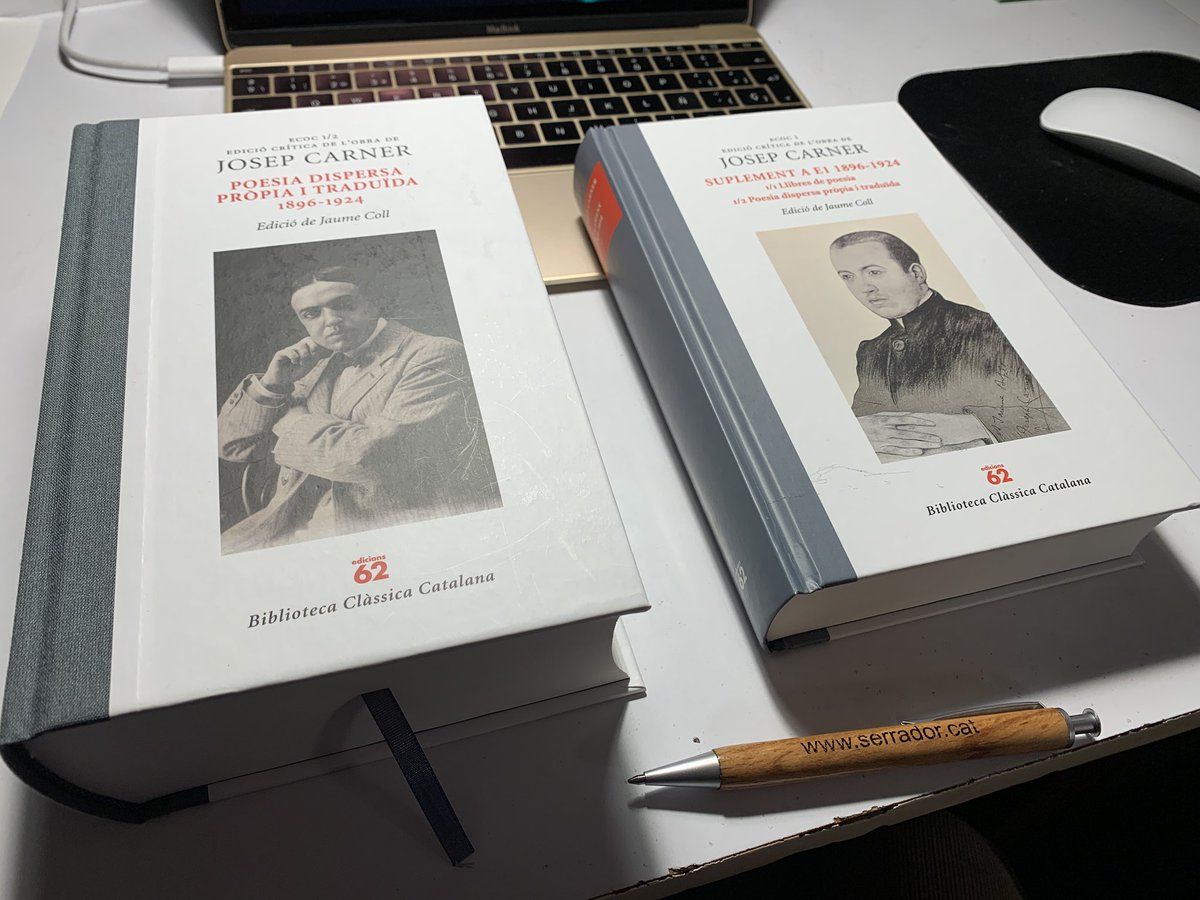Porto setmanes llegint, amb lenta fruïció, aquests dos volums de la poesia completa de Josep Carner. Ha estat apassionant. Deixem-nos ara de polèmiques i de marmessories. La feina de Jaume Coll que hi ha al darrere és tan impressionant i immensa que no es pot pagar amb res.