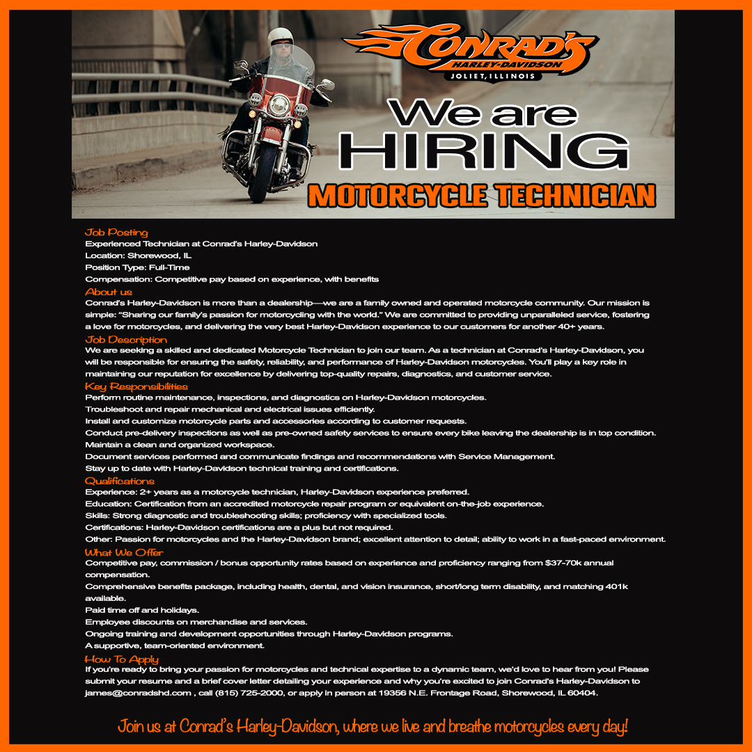 Conrad's Harley-Davidson tweet media