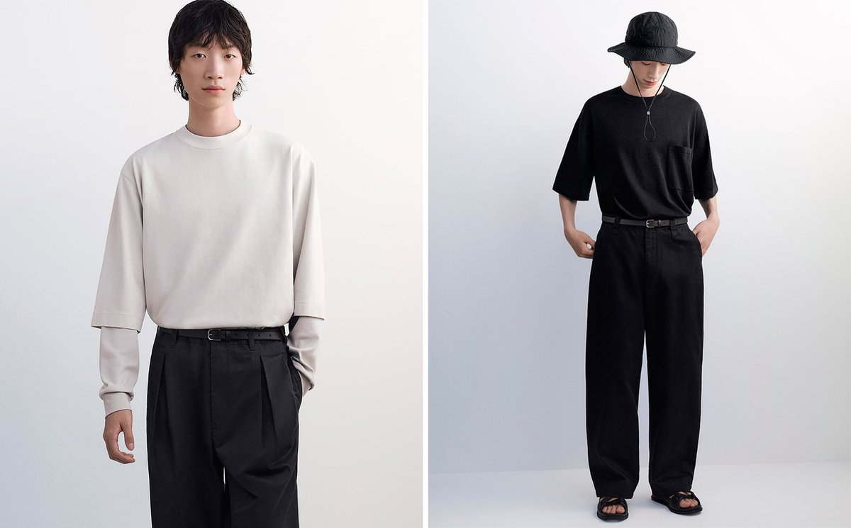 dieworkwear's tweet photo. Uniqlo U by Lemaire, SS25 https://t.co/CWpJKdthOU