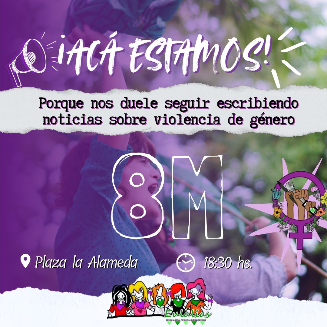 LEulalias's tweet photo. #AcáEstamos las Eulalias, Comunicadoras Feministas catamarqueñas. 
✅️Estamos porque nos duele seguir contando noticias sobre violencia de género. 
✅️Estamos porque es urgente terminar con la campaña de desinformación sobre violencia de género. https://t.co/m0WjwVxwAk