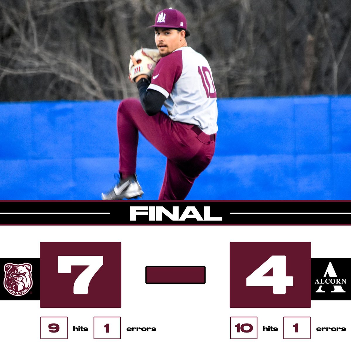 _AAMUAthletics's tweet photo. Bulldogs Victorious in series opener

#BeADawg25 https://t.co/qwkCNVzidI