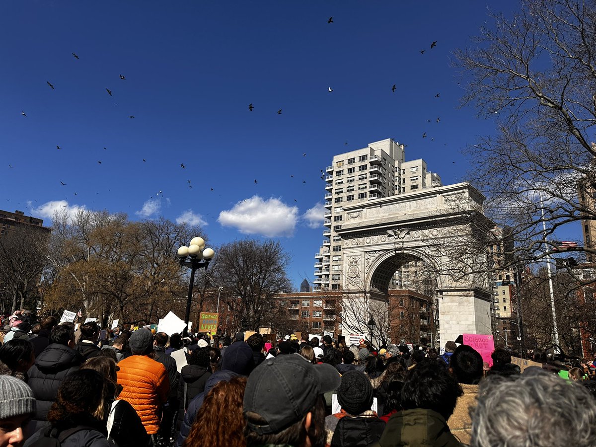 lerner_ariel's tweet photo. Proud to have attended the #StandUpForScience NYC rally today at Washington Square Park with several of my fellow Icahn Mount Sinai graduate students. We are fighting for science, truth, inclusion, health, and our future! https://t.co/4xPR5esg6s