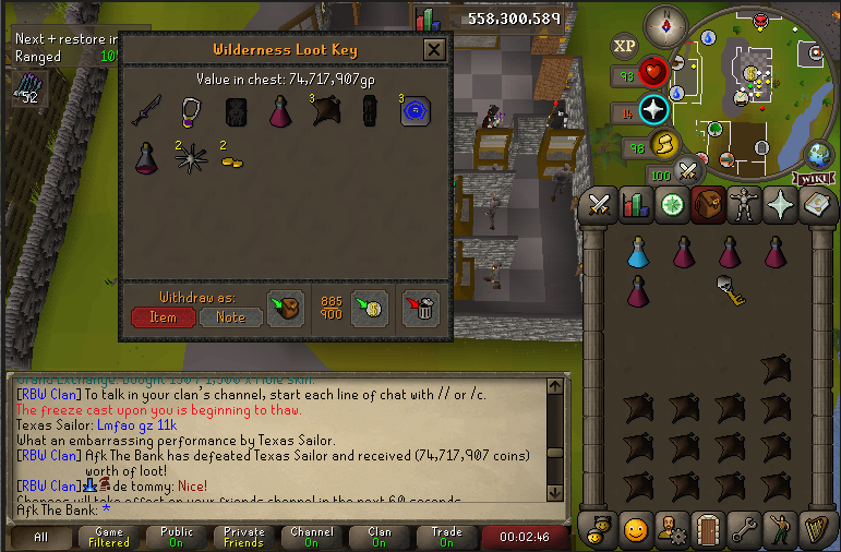 Slayer_Lamp's tweet photo. my biggest pk ever , protecting slayer lamp while doing prayer , got 3 126's account , the 11k was my bones i lost , he had no protect item on while having protect prayers on. https://t.co/cdNzEcNZSN