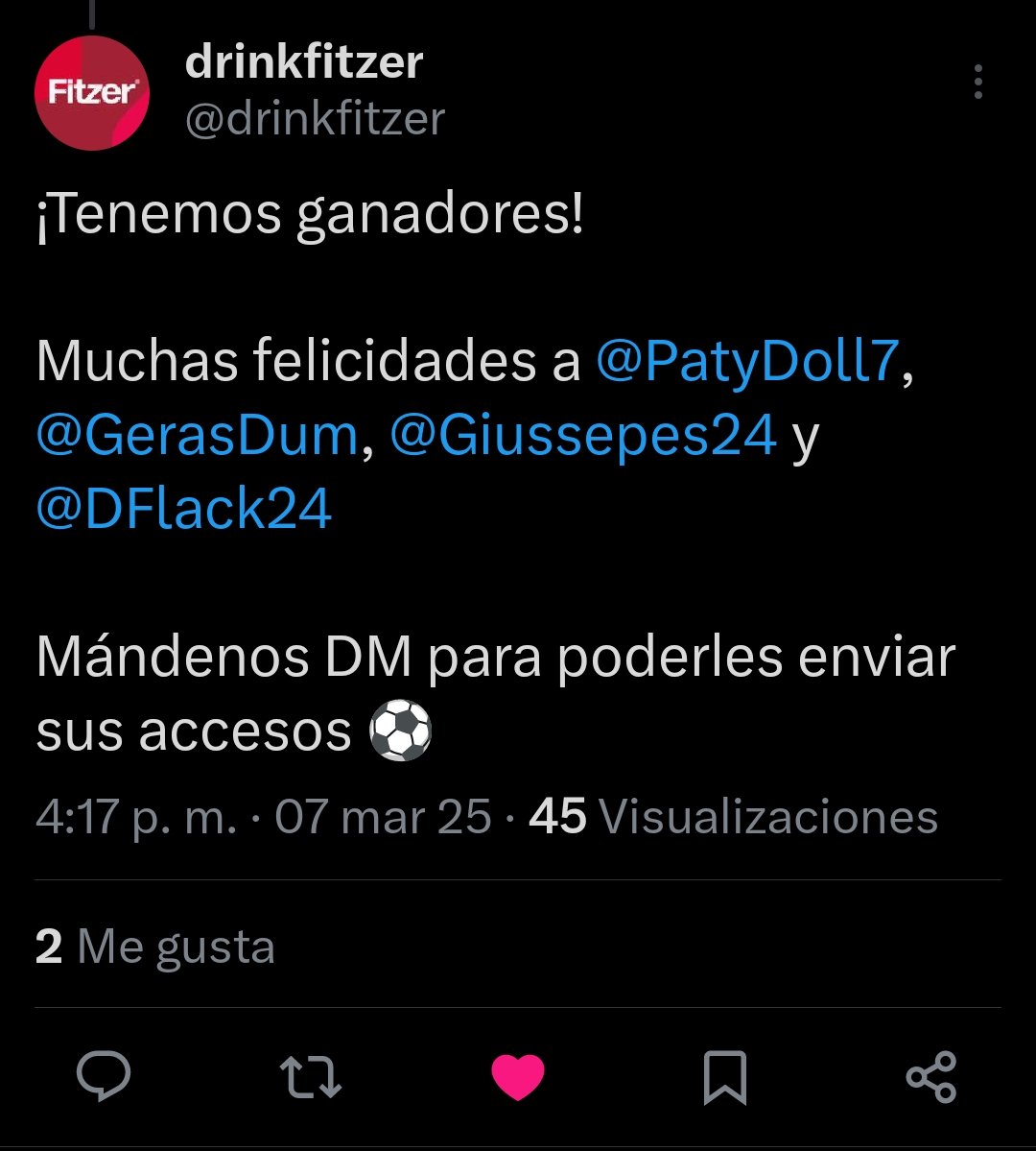 DFlack24's tweet photo. @drinkfitzer no me deja enviarles DM para la entrega de mi pase doble https://t.co/SuOtHa4bkk