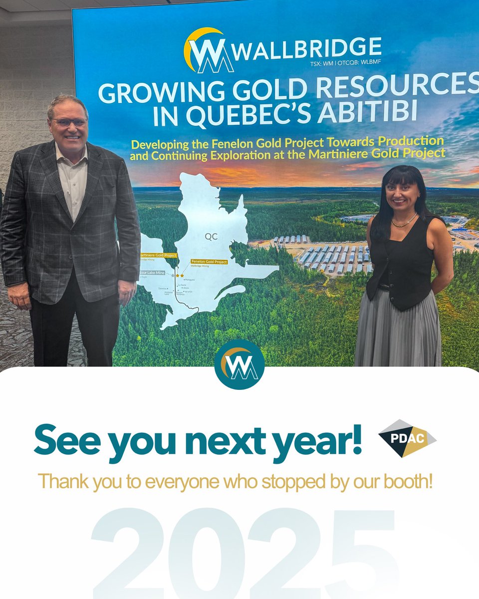 Thank you to everyone who stopped by our booth at PDAC! We appreciate your support and great conversations. See you next year! 👷‍♂️⛏️ #WallbridgeMining #PDAC2025