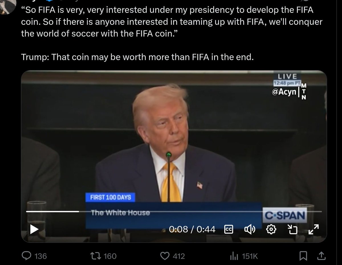 MastrXYZ's tweet image. They will keep destroying #crypto even further. 
Now they're talking about a #FIFA coin. 
Be careful. Whether it's real or not, it will be a drain. 
We want the old days back when crypto belonged to you and me, not them.

Don't forget what they all did to us.

$FIFA #FIFACOIN