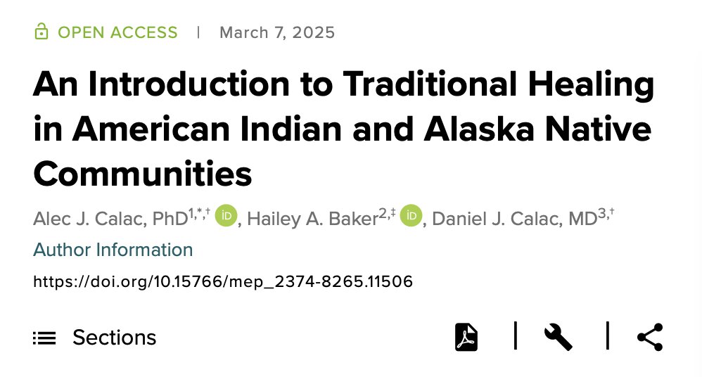 Alec Calac, PhD (@ajcalac) on Twitter photo An Introduction to #TraditionalHealing in American Indian and Alaska Native Communities is now published in <a href="/MedEdPORTAL/">MedEdPORTAL</a>! We discuss the importance of coordinating AI/AN patient care with physicians and traditional healers. <a href="/UCSDMedSchool/">UC San Diego School of Medicine</a> @UMNMedSchool ✊🏼 mededportal.org/doi/10.15766/m… An Introduction to #TraditionalHealing in American Indian and Alaska Native Communities is now published in <a href="/MedEdPORTAL/">MedEdPORTAL</a>! We discuss the importance of coordinating AI/AN patient care with physicians and traditional healers. <a href="/UCSDMedSchool/">UC San Diego School of Medicine</a> @UMNMedSchool ✊🏼 mededportal.org/doi/10.15766/m…
