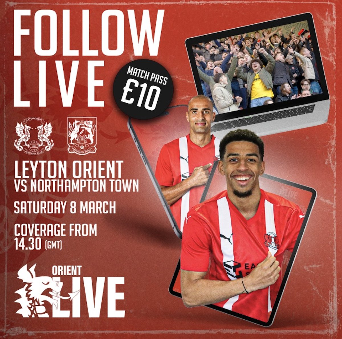 Stream our home game tomorrow vs Northampton.