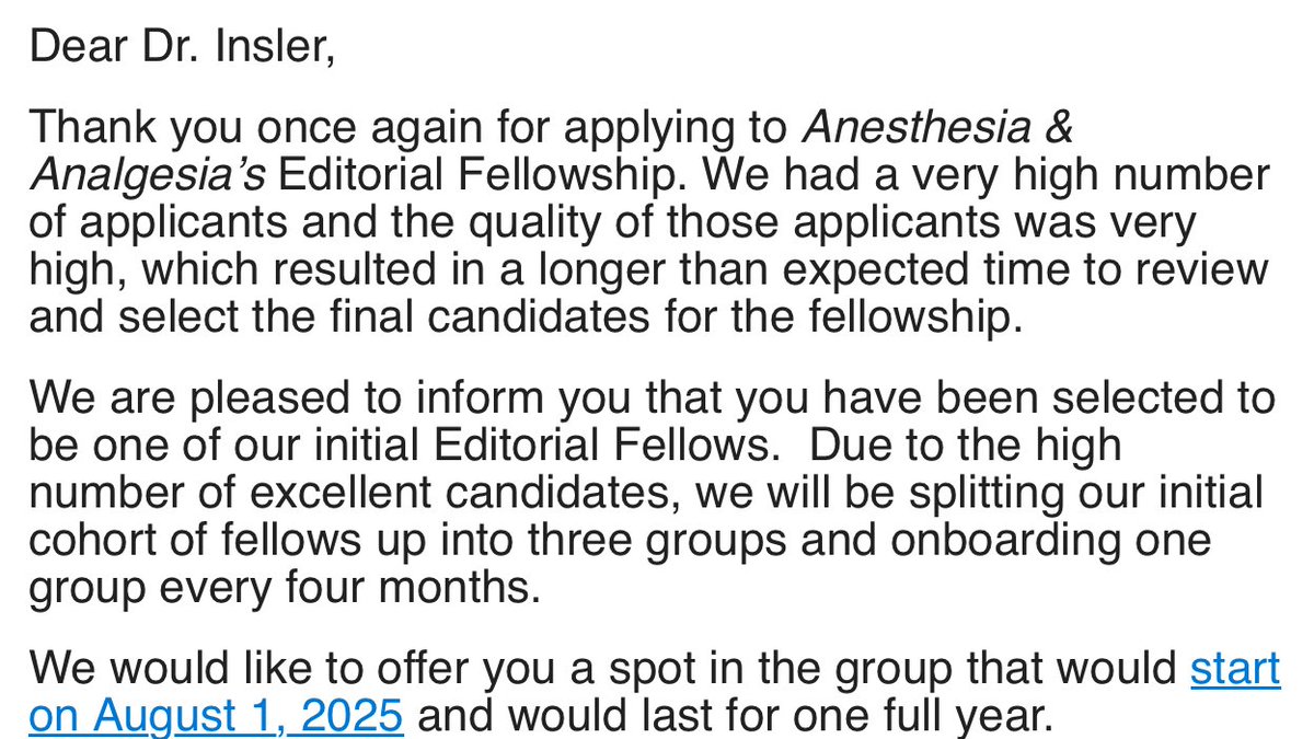 Joshua E. Insler, M.D. (@inslermd) on Twitter photo Thank you <a href="/IARS_Journals/">Anesthesia&Analgesia</a> for the opportunity to serve as one of this year's Anesthesia & Analgesia editorial fellows! Excited to get to work on curating high-quality research in adult cardiothoracic anesthesiology <a href="/YAnesthesiology/">Yale Anesthesiology</a> <a href="/scahq/">Society of Cardiovascular Anesthesiologists | SCA</a> Thank you <a href="/IARS_Journals/">Anesthesia&Analgesia</a> for the opportunity to serve as one of this year's Anesthesia & Analgesia editorial fellows! Excited to get to work on curating high-quality research in adult cardiothoracic anesthesiology <a href="/YAnesthesiology/">Yale Anesthesiology</a> <a href="/scahq/">Society of Cardiovascular Anesthesiologists | SCA</a>