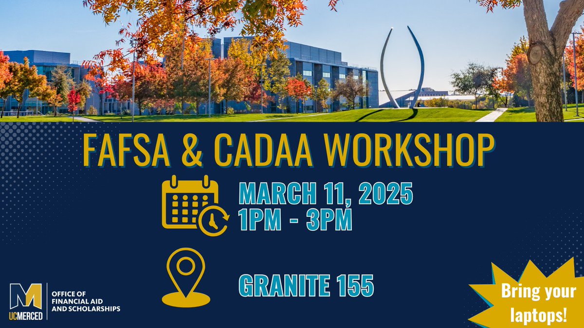 UCMOFAS's tweet photo. Attention Bobcats! 📢 We encourage you to SAVE the date for our upcoming FAFSA/CADAA Workshop‼️. Take this opportunity to ask any last-minute questions. Bring your laptops and friends! 💻 Financial Aid Advisors will be present. 📢😉⭐ https://t.co/T7sXaWZ9nc