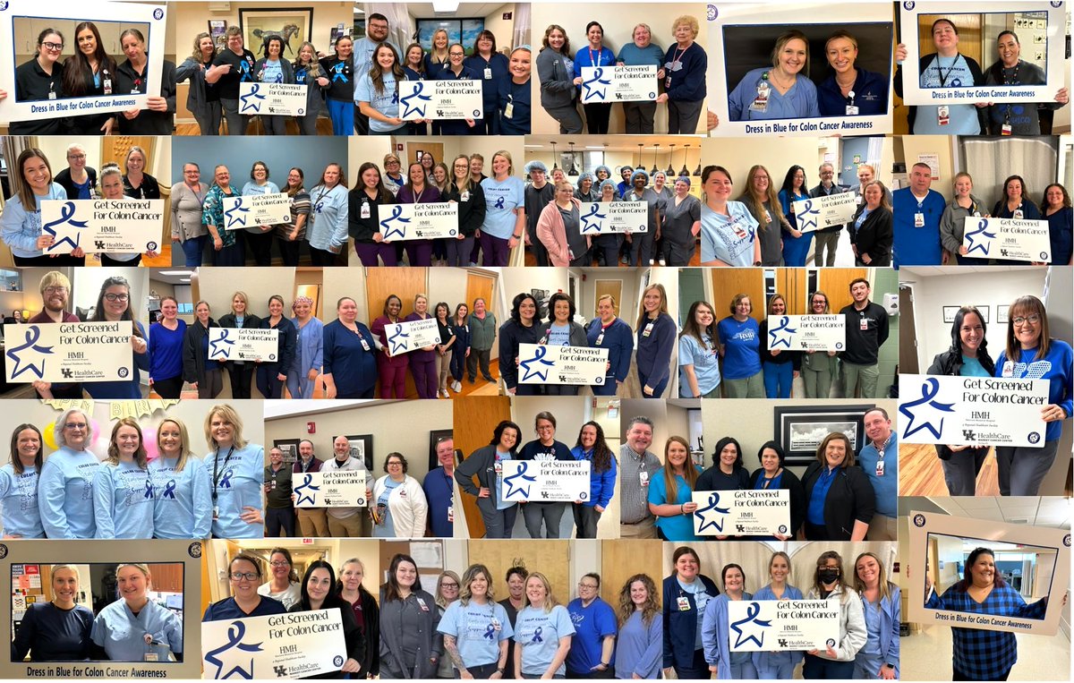 harrisonmemhosp's tweet photo. The HMH employees participated in Dress in Blue Day for Colon Cancer Awareness on March 7. HMH has participated for 14 years. 

#DressinBlueDay #NationalDressInBlueDay #ColonCancerAwarenessMonth #HowtoBlue

@CCAlliance @FightCRC https://t.co/9FCoQZRDW8